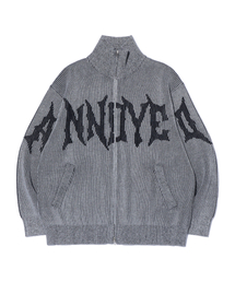 ANNOYED（アノイド）の「ニジュ ハイネックニットジップアップ LQ5SU515_CHARCOAL（ニット/セーター）」