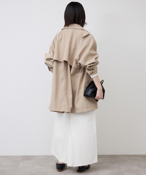 SLOBE IENA(スローブイエナ)の「LE DENIM BOXY TUCK デニムスカート(デニムスカート・レディース・ネイビー/ホワイト・38/36)」の6枚目の写真