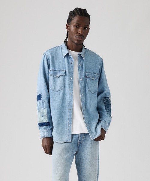 Levi's(リーバイス)の「Levi's/リーバイス 501(R) DAY SPECIAL COLLECTION リラックスフィット ウエスタンシャツ(シャツ/ブラウス・メンズ・ライトインディゴブルー・S/M/L/XL)」の2枚目の写真