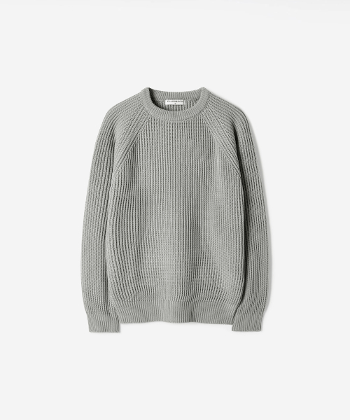 FLAWSROOM(フローズルーム)の「Essential Crop Reglan Knit 5color(ニット/セーター・メンズ・ブラック/ライトグレー/レッド/ブラウン/ネイビー・SMALL/MEDIUM/LARGE)」の6枚目の写真