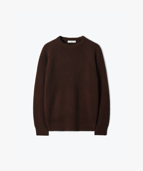FLAWSROOM(フローズルーム)の「Essential Crop Reglan Knit 5color(ニット/セーター・メンズ・ブラック/ライトグレー/レッド/ブラウン/ネイビー・SMALL/MEDIUM/LARGE)」の9枚目の写真
