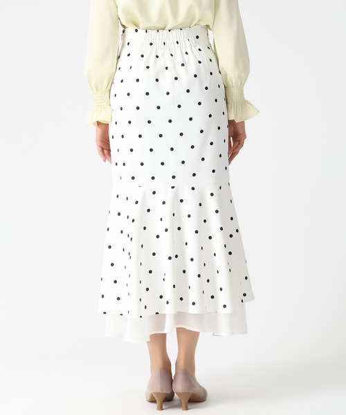 MISCH MASCH（ミッシュマッシュ）の「2026春夏新作 裾シアーマーメイドスカート（スカート・レディース・グレー/ブルー/ホワイト×ブラック・M/S）」の10枚目の写真