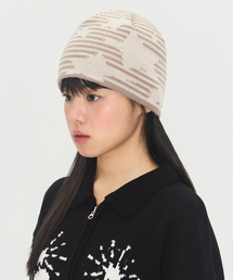 Video Jockey（ビデオジョッキー）の「ストライプスタービーニー [ブラウン]（ニットキャップ/ビーニー）」
