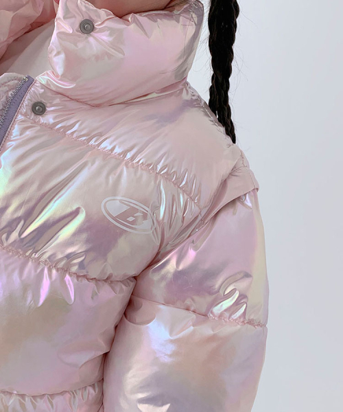 BERRYCLOSET（ベリークローゼット）の「ホログラムオーロラパディング (2way)（ブルゾン・レディース・その他・19号）」の5枚目の写真