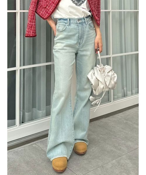 LILY BROWN（リリーブラウン）の「【WEB限定00サイズ】ストレッチセミフレアデニムパンツ（デニムパンツ・レディース・ライトブルー/ブルー/インディゴブルー・0/1）」の10枚目の写真