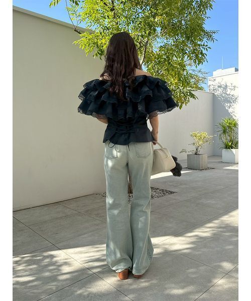 LILY BROWN（リリーブラウン）の「【WEB限定00サイズ】ストレッチセミフレアデニムパンツ（デニムパンツ・レディース・ライトブルー/ブルー/インディゴブルー・0/1）」の20枚目の写真