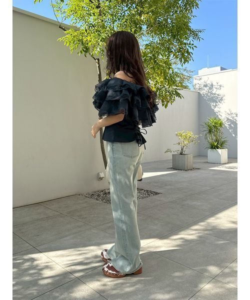 LILY BROWN（リリーブラウン）の「【WEB限定00サイズ】ストレッチセミフレアデニムパンツ（デニムパンツ・レディース・ライトブルー/ブルー/インディゴブルー・0/1）」の21枚目の写真