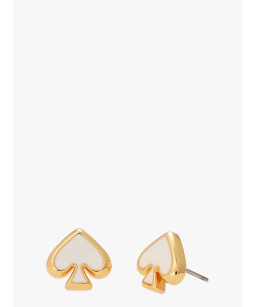 kate spade new york(ケイトスペード ニューヨーク)の「エブリデイ スペード エナメル ピアス(ピアス(両耳用)・レディース・ホワイト・ONESIZE)」の1枚目の写真