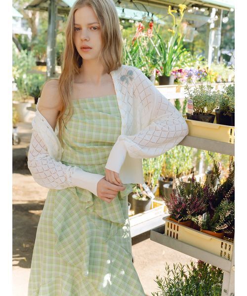 FURFUR（ファーファー）の「アシンメトリーヘムキャミソール（キャミソール・レディース・ブラック/グリーン/ピンク・F）」の7枚目の写真