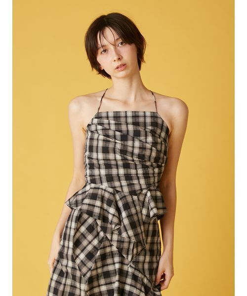 FURFUR（ファーファー）の「アシンメトリーヘムキャミソール（キャミソール・レディース・ブラック/グリーン/ピンク・F）」の8枚目の写真