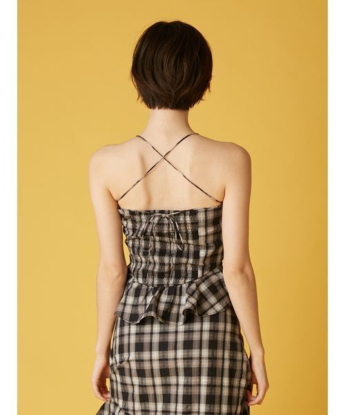 FURFUR（ファーファー）の「アシンメトリーヘムキャミソール（キャミソール・レディース・ブラック/グリーン/ピンク・F）」の9枚目の写真