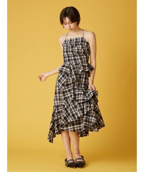 FURFUR（ファーファー）の「アシンメトリーヘムキャミソール（キャミソール・レディース・ブラック/グリーン/ピンク・F）」の14枚目の写真