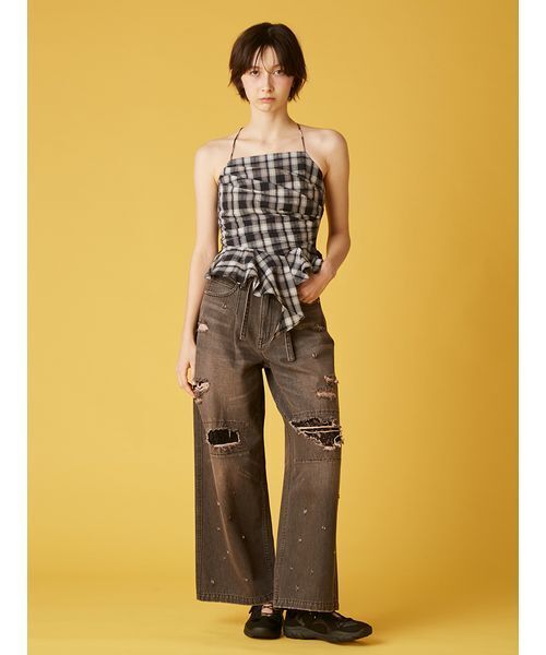 FURFUR（ファーファー）の「アシンメトリーヘムキャミソール（キャミソール・レディース・ブラック/グリーン/ピンク・F）」の15枚目の写真