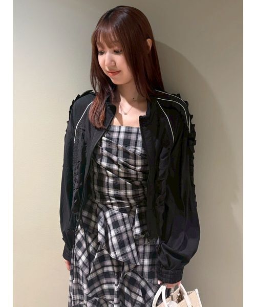 FURFUR（ファーファー）の「アシンメトリーヘムキャミソール（キャミソール・レディース・ブラック/グリーン/ピンク・F）」の18枚目の写真