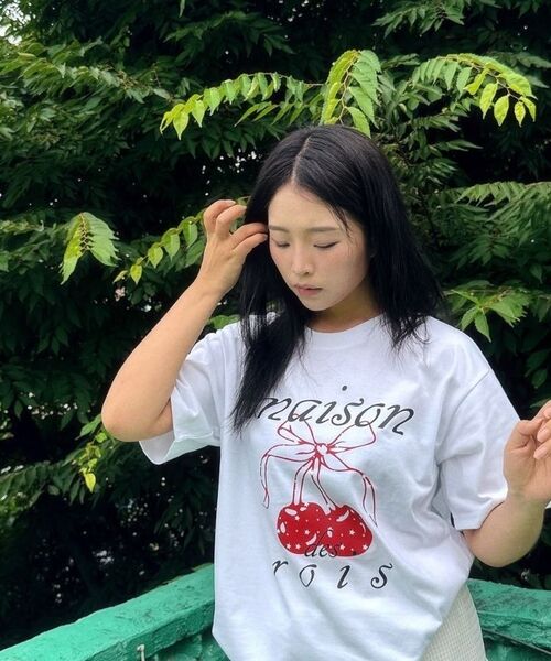 ROIDESROIS（ロワデロワ）の「メゾンフレンチチェリー 半袖Tシャツ (ホワイト)（Tシャツ/カットソー・レディース・その他・S/M/L/2XL/XL）」の9枚目の写真