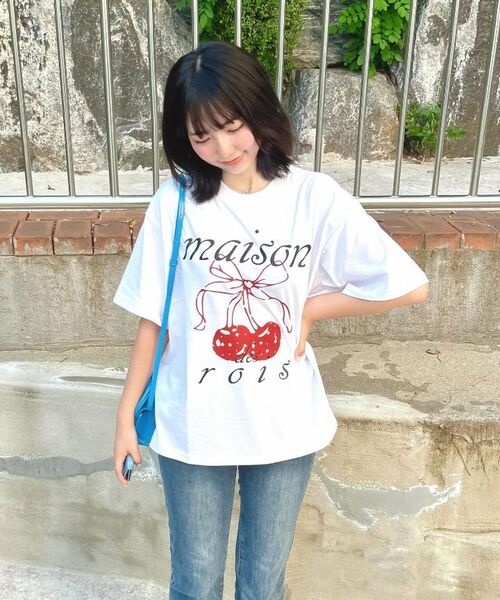 ROIDESROIS（ロワデロワ）の「メゾンフレンチチェリー 半袖Tシャツ (ホワイト)（Tシャツ/カットソー・レディース・その他・S/M/L/2XL/XL）」の11枚目の写真