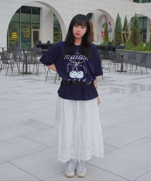 ROIDESROIS（ロワデロワ）の「メゾンフレンチチェリー 半袖Tシャツ (ホワイト)（Tシャツ/カットソー・レディース・その他・S/M/L/2XL/XL）」の15枚目の写真