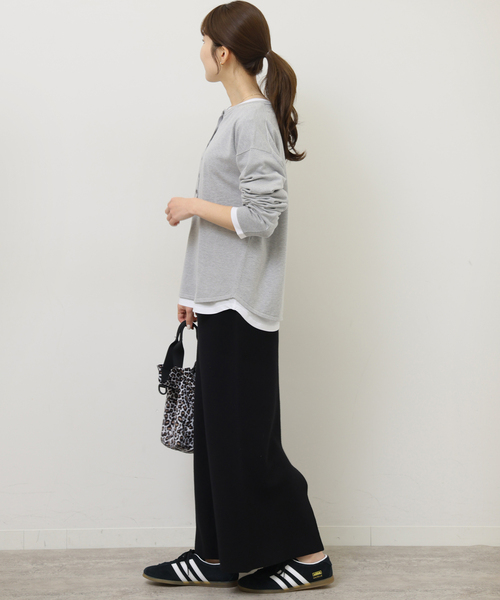 JOURNAL STANDARD relume（ジャーナルスタンダード　レリューム）の「［2枚セット / SS素材］3WAYレイヤードヘンリープルオーバー（ニット/セーター・レディース・グリーン/ブラック/ライトグレー/ピンク系その他・FREE）」の16枚目の写真