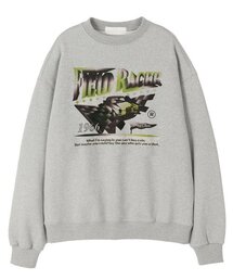 フィールドレーサーグラフィックオーバーサイズスウェットシャツグレー SETS015GRAY