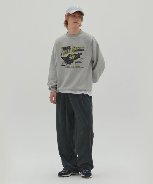 SECONDMONO(セカンドモノローグ)の「フィールドレーサーグラフィックオーバーサイズスウェットシャツグレー SETS015GRAY(スウェット・メンズ・その他・L/M/S)」の4枚目の写真