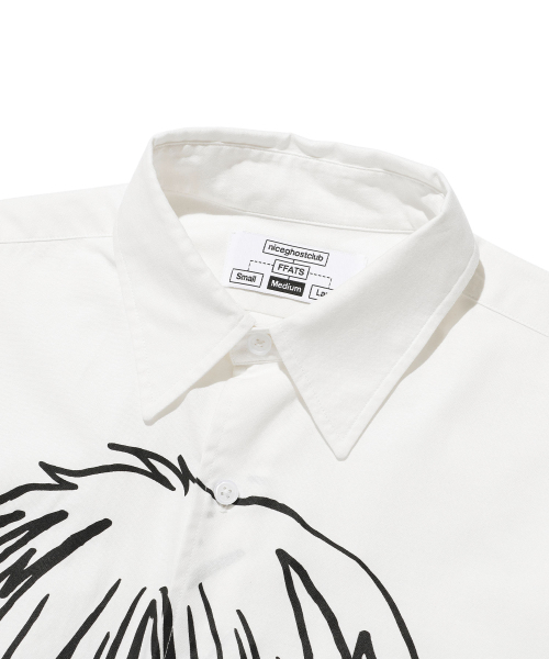 NICE GHOST CLUB(ナイスゴーストクラブ)の「FFATS GIRL OXFORD BIG BIG SHIRT_WHITE(NG2ESUW301A)(シャツ/ブラウス・レディース・その他・S/M/L)」の3枚目の写真