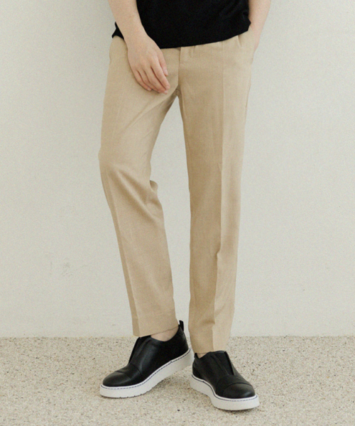NUBINDA（ヌビンダ）の「テーパードバンディングスラックス[ベージュ]（スラックス・メンズ・その他・M/L/XL/S）」の3枚目の写真