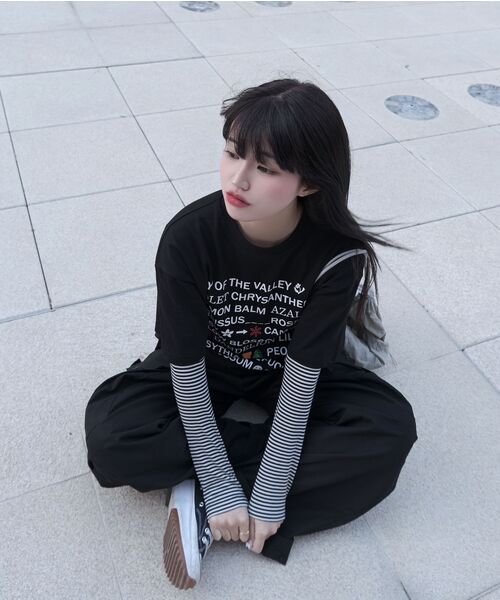 DOFFSEPT(ドフセプト)の「黒のブルーミングTシャツ(Tシャツ/カットソー・レディース・その他・FREE)」の14枚目の写真