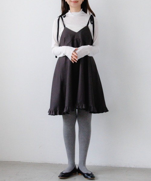 flower（フラワー）の「スウィートミニワンピース2（ワンピース・レディース・グレー/ブラック・FREE）」の2枚目の写真