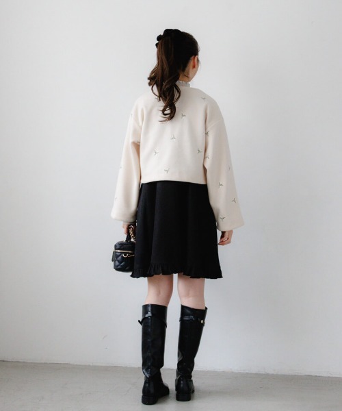 flower（フラワー）の「スウィートミニワンピース2（ワンピース・レディース・グレー/ブラック・FREE）」の9枚目の写真