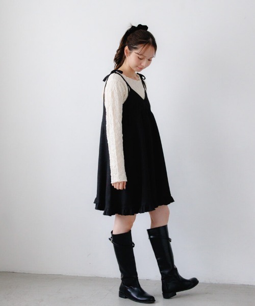 flower（フラワー）の「スウィートミニワンピース2（ワンピース・レディース・グレー/ブラック・FREE）」の11枚目の写真