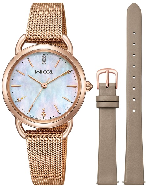 wicca(ウィッカ)の「wicca ウィッカ ソーラーテック 限定モデル ピンクゴールド KP6-065-21(アナログ腕時計・レディース・ピンクゴールド・FREE)」の5枚目の写真