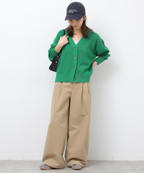 JOURNAL STANDARD relume（ジャーナルスタンダード　レリューム）の「リネンコットンVカーディガン（カーディガン/ボレロ・レディース・アイボリー/グリーン/ネイビー・FREE）」の11枚目の写真