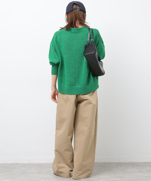 JOURNAL STANDARD relume（ジャーナルスタンダード　レリューム）の「リネンコットンVカーディガン（カーディガン/ボレロ・レディース・アイボリー/グリーン/ネイビー・FREE）」の13枚目の写真