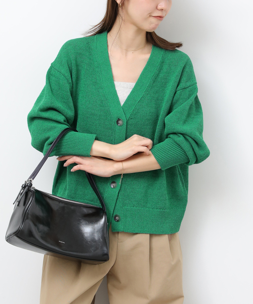 JOURNAL STANDARD relume（ジャーナルスタンダード　レリューム）の「リネンコットンVカーディガン（カーディガン/ボレロ・レディース・アイボリー/グリーン/ネイビー・FREE）」の16枚目の写真