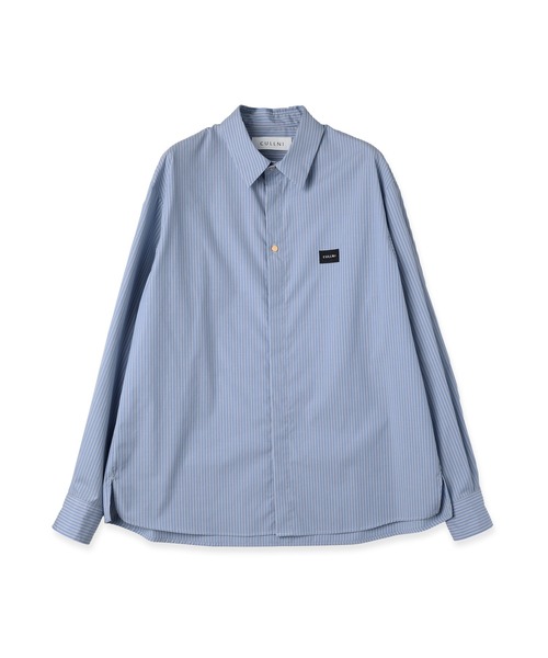 CULLNI(クルニ)の「High Count Broad Embroidery Patch Stripe Shirt(シャツ/ブラウス・メンズ・キャメル/ブルー系1/ブルー/ブルー系2・0/1/2)」の2枚目の写真