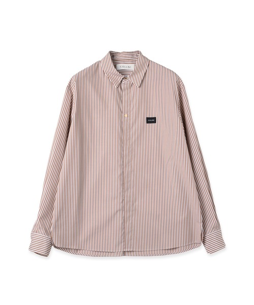 CULLNI(クルニ)の「High Count Broad Embroidery Patch Stripe Shirt(シャツ/ブラウス・メンズ・キャメル/ブルー系1/ブルー/ブルー系2・0/1/2)」の4枚目の写真