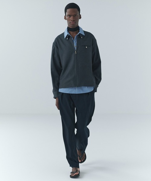 CULLNI(クルニ)の「High Count Broad Embroidery Patch Stripe Shirt(シャツ/ブラウス・メンズ・キャメル/ブルー系1/ブルー/ブルー系2・0/1/2)」の6枚目の写真