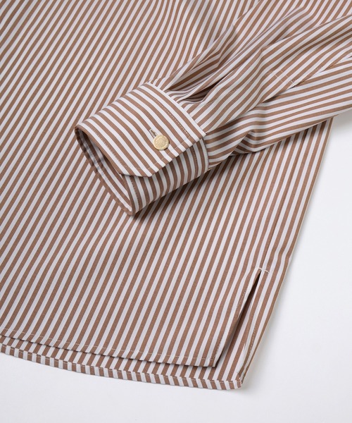 CULLNI(クルニ)の「High Count Broad Embroidery Patch Stripe Shirt(シャツ/ブラウス・メンズ・キャメル/ブルー系1/ブルー/ブルー系2・0/1/2)」の13枚目の写真