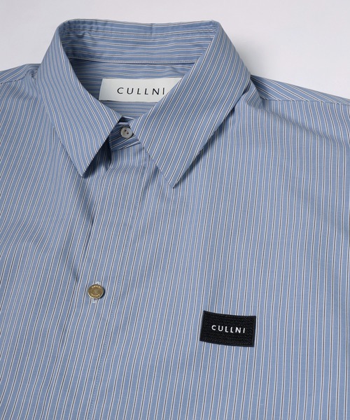 CULLNI(クルニ)の「High Count Broad Embroidery Patch Stripe Shirt(シャツ/ブラウス・メンズ・キャメル/ブルー系1/ブルー/ブルー系2・0/1/2)」の14枚目の写真