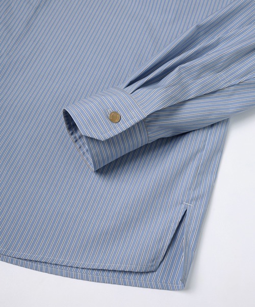 CULLNI(クルニ)の「High Count Broad Embroidery Patch Stripe Shirt(シャツ/ブラウス・メンズ・キャメル/ブルー系1/ブルー/ブルー系2・0/1/2)」の16枚目の写真