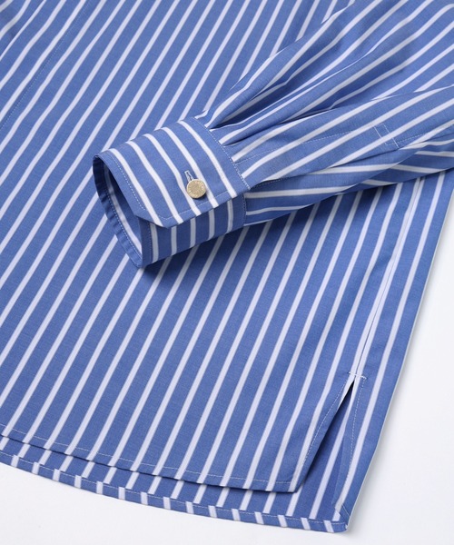 CULLNI(クルニ)の「High Count Broad Embroidery Patch Stripe Shirt(シャツ/ブラウス・メンズ・キャメル/ブルー系1/ブルー/ブルー系2・0/1/2)」の22枚目の写真