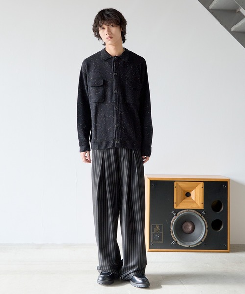 PBLIM(ページボーイリム)の「《UNISEX》カラーネップカーデ(カーディガン/ボレロ・レディース・グレー/ブラック・FREE)」の7枚目の写真