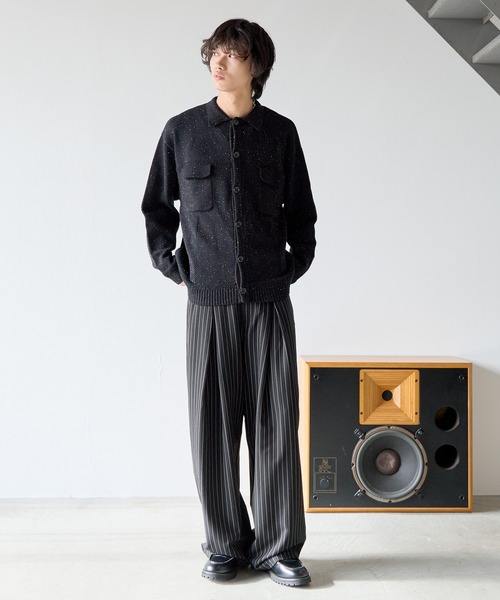 PBLIM(ページボーイリム)の「《UNISEX》カラーネップカーデ(カーディガン/ボレロ・レディース・グレー/ブラック・FREE)」の9枚目の写真