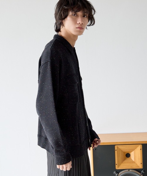 PBLIM(ページボーイリム)の「《UNISEX》カラーネップカーデ(カーディガン/ボレロ・レディース・グレー/ブラック・FREE)」の6枚目の写真