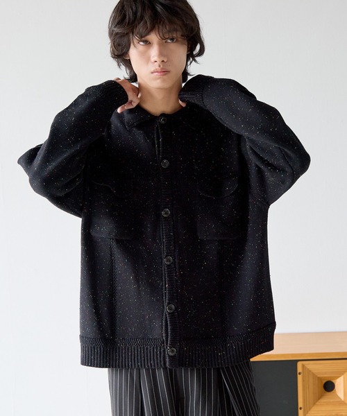 PBLIM(ページボーイリム)の「《UNISEX》カラーネップカーデ(カーディガン/ボレロ・レディース・グレー/ブラック・FREE)」の3枚目の写真