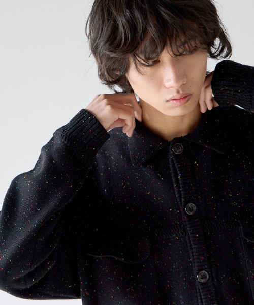 PBLIM(ページボーイリム)の「《UNISEX》カラーネップカーデ(カーディガン/ボレロ・レディース・グレー/ブラック・FREE)」の4枚目の写真