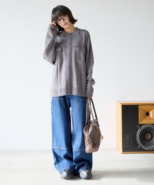 PBLIM(ページボーイリム)の「《UNISEX》カラーネップカーデ(カーディガン/ボレロ・レディース・グレー/ブラック・FREE)」の14枚目の写真