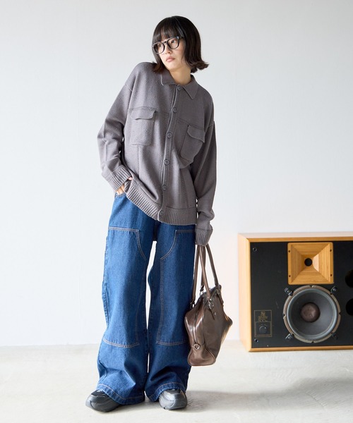 PBLIM(ページボーイリム)の「《UNISEX》カラーネップカーデ(カーディガン/ボレロ・レディース・グレー/ブラック・FREE)」の15枚目の写真