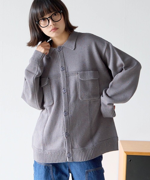 PBLIM(ページボーイリム)の「《UNISEX》カラーネップカーデ(カーディガン/ボレロ・レディース・グレー/ブラック・FREE)」の11枚目の写真