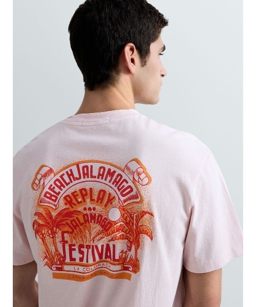 REPLAY(リプレイ)の「オープンエンドジャージービーチフェスTシャツ(Tシャツ/カットソー・メンズ・ベビーピンク/スカイブルー・LARGE/MEDIUM/X-LARGE/SMALL)」の7枚目の写真